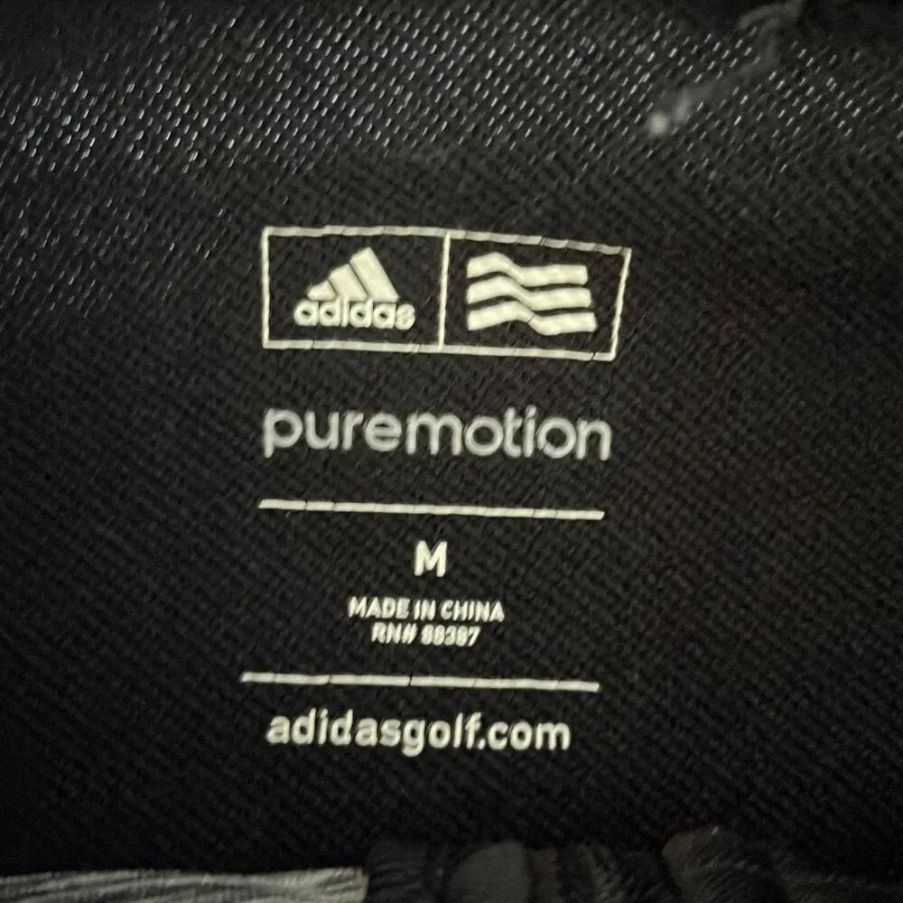 adidas Golf Puremotion Full Zip Jacket Gray Black Stretch Performance Mens Mediu
